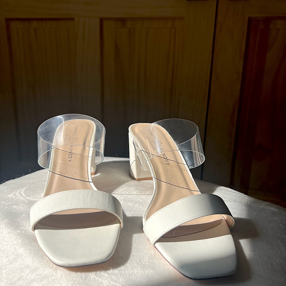 White Zara heels